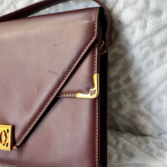 Cartier Must De Cartier Envelope Bordeaux Shoulder Bag - Picture 4 of 12